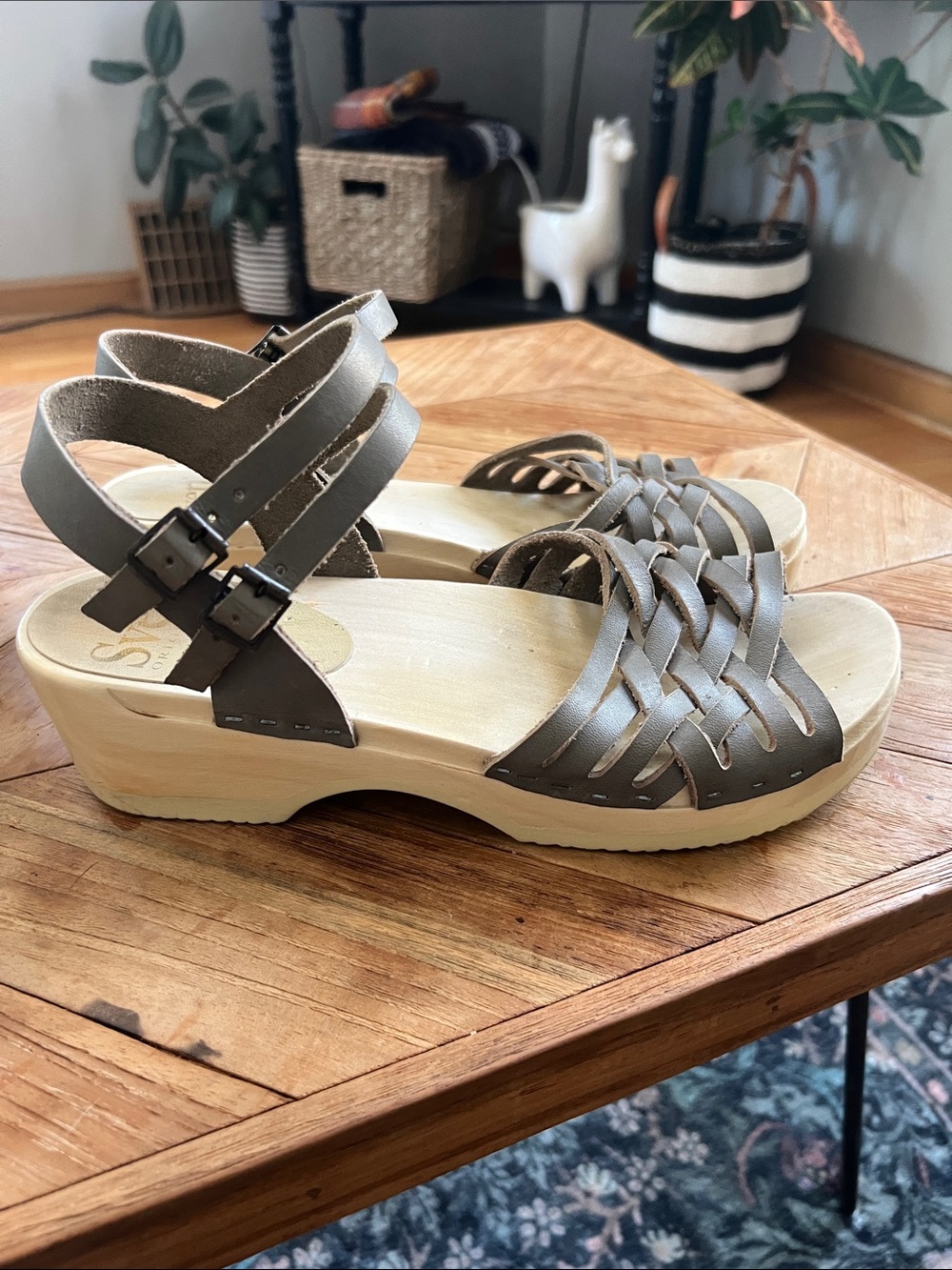 Sven Braided Double-Strap clog Sandals